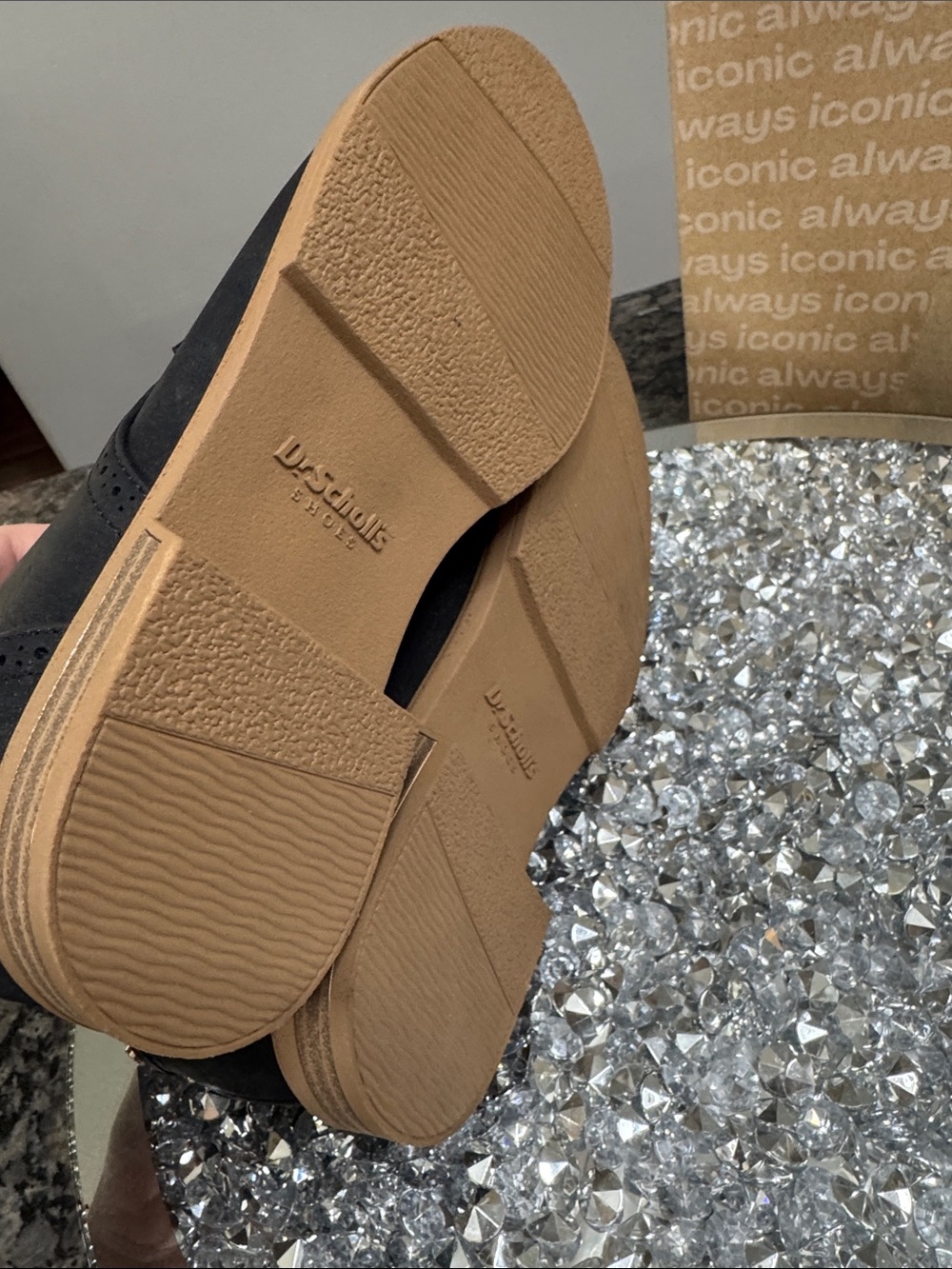 Dr. Scholl's Black Satin Ribbon Oxford Flats - Picture 9 of 11